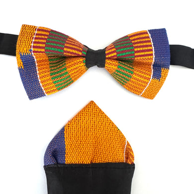 Kente Bow Tie and Pocket Square Set