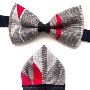 silver sparkle kente bowtie - Christmas season gift