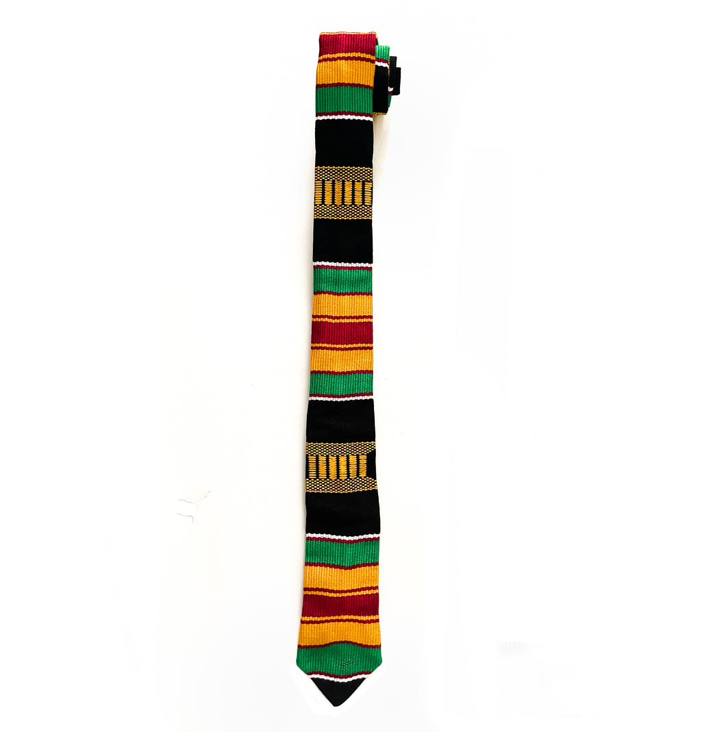 Kente Skinny Necktie - The Golden Stool