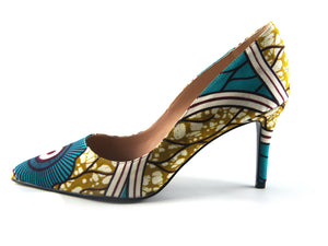 African print shoes - Mitex Holland Turquoise - footwear - Ama Select