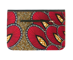 Ankara A4 Portfolio Clutch Bag - Red Peacock - Bags - Ama Select